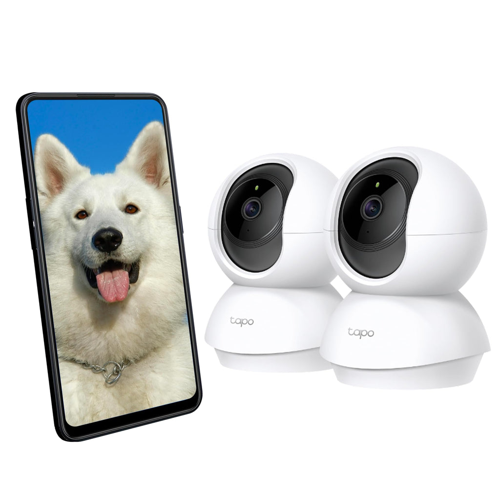 Tapo TP-Link Smart Home Security Wi-Fi Camera, Baby Monitor, 1080P, Free AI Motion/Person/Baby Cry Detection, Tracking, Night Vision, SD Card Slot, Voice Control, No Hub Required, 2-Pack (Tapo C200P2)