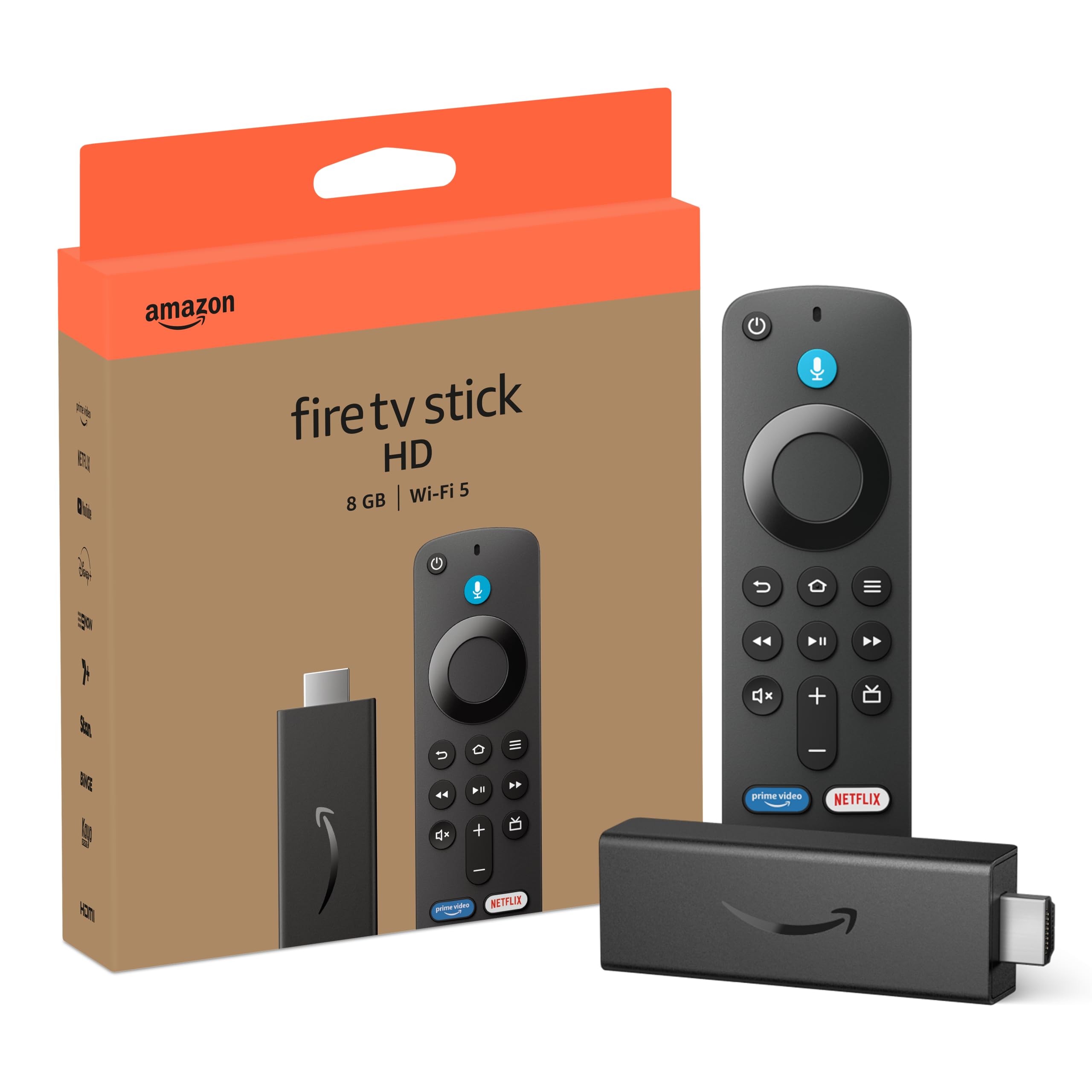 Amazon Fire TV Stick HD | TV and Volume controls | Free TV, Alexa Voice Remote and smart home controls | HD streaming